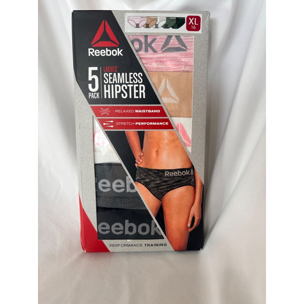 Reebok Seamless Hipster XL 16 Multicolor 5 Pack Stretch Performance Training